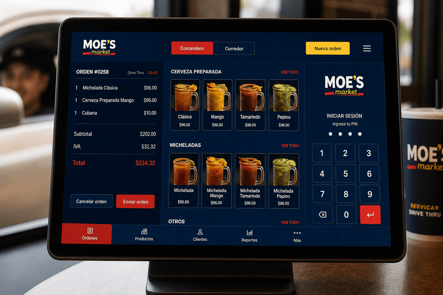 Vista previa de MOE'S Market — Punto de venta