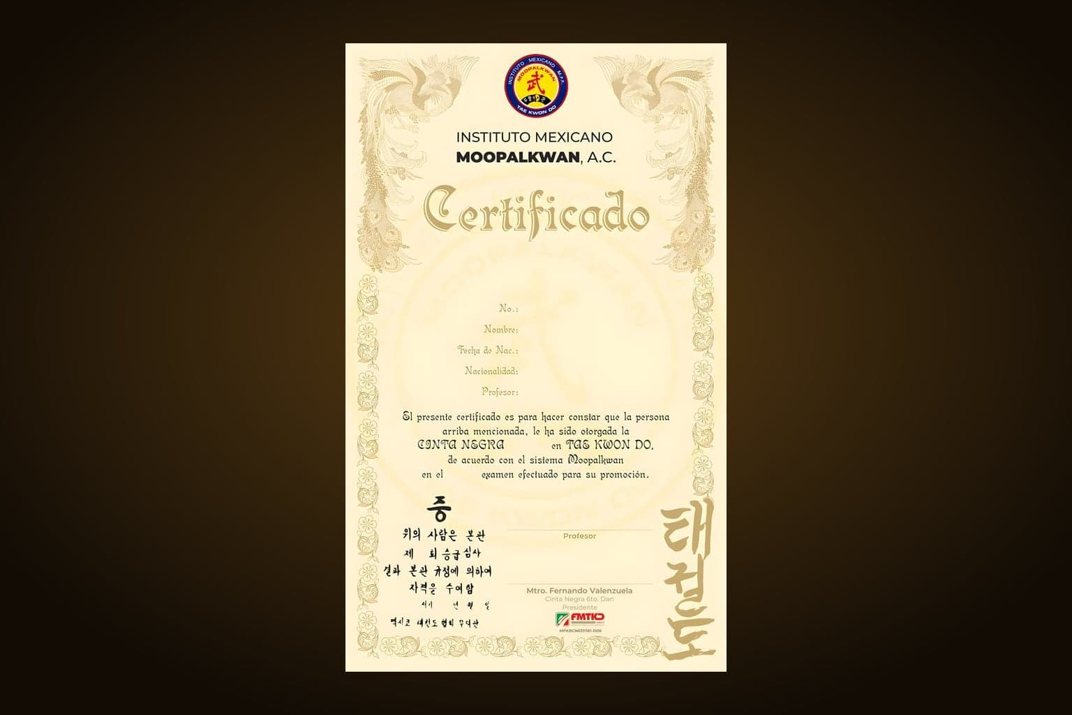 Vista previa de Certificados Moopalkwan