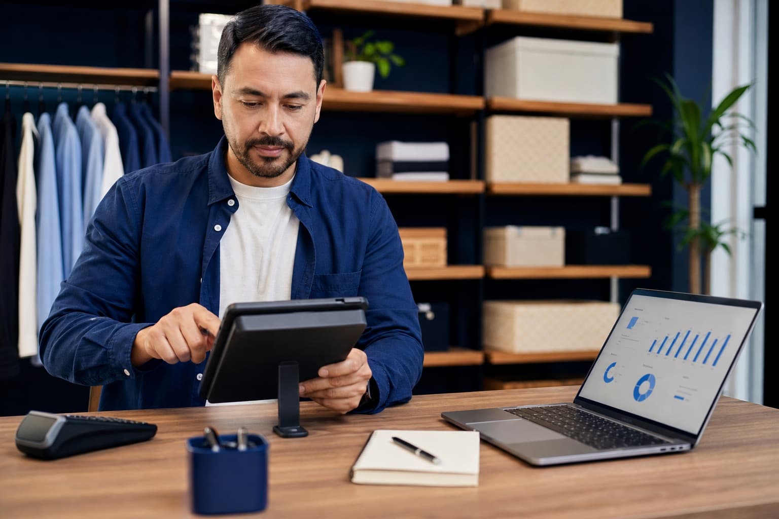 PyME revisando operación digital y analítica en punto de venta